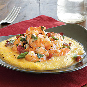 Cajun shrimp with cheese grits is a staple at the Louisiana Cajun Mansion