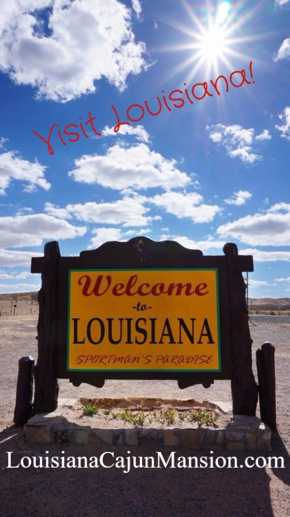 Visitor center welcome to Louisiana sign