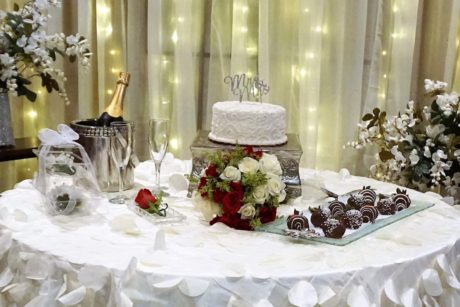 Cake Table in Wine Room